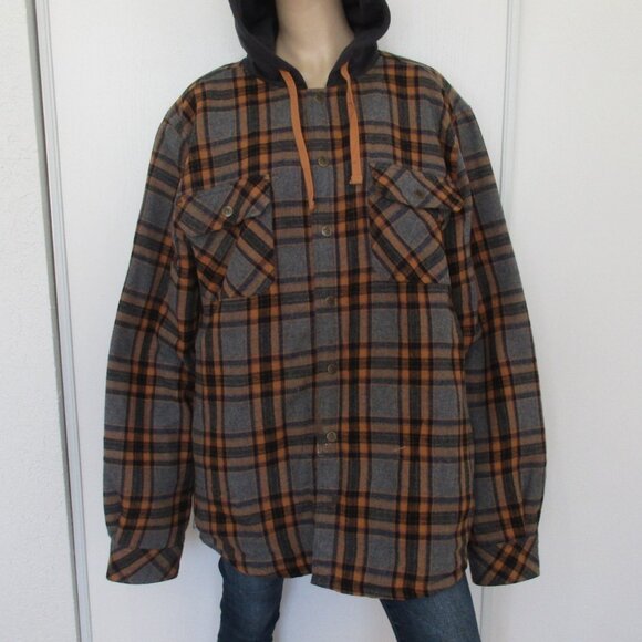 Legendary Outfitters Shacket Size XL Button-Up Hooded Flannel Shirt - Picture 1 of 8